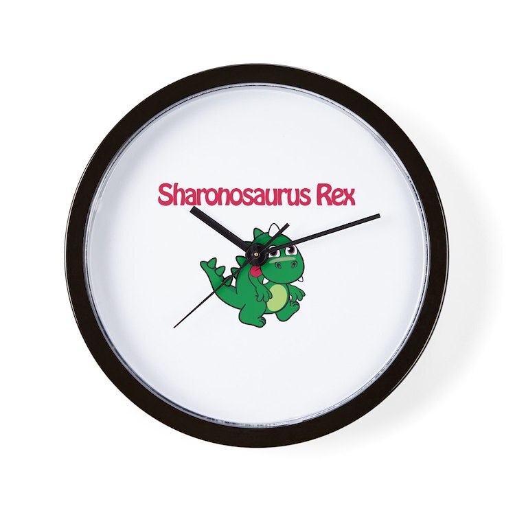 CafePress Sharonosaurus Rex 10" Wall Clock (226508745)