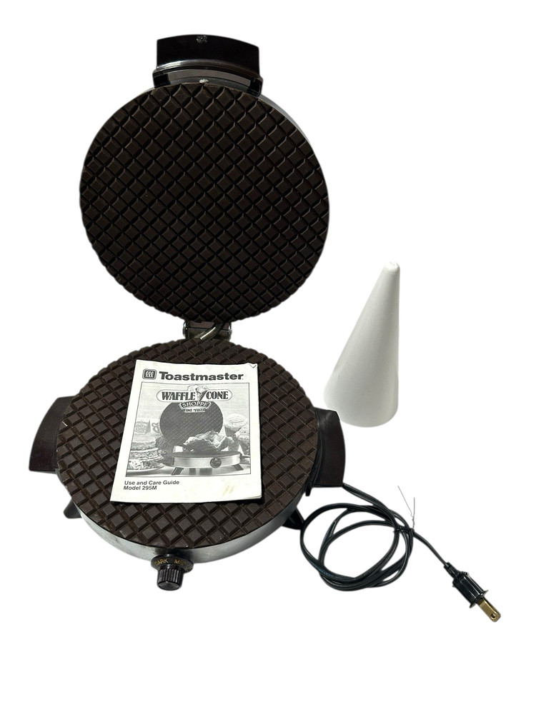 Vintage Toastmaster Waffle Cone Maker Model 295M Tested and Working
