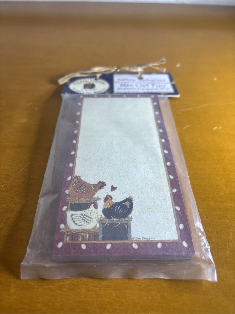 Saltbox Illustrations Speciality Notepad Rooster Hens Rustic Farm