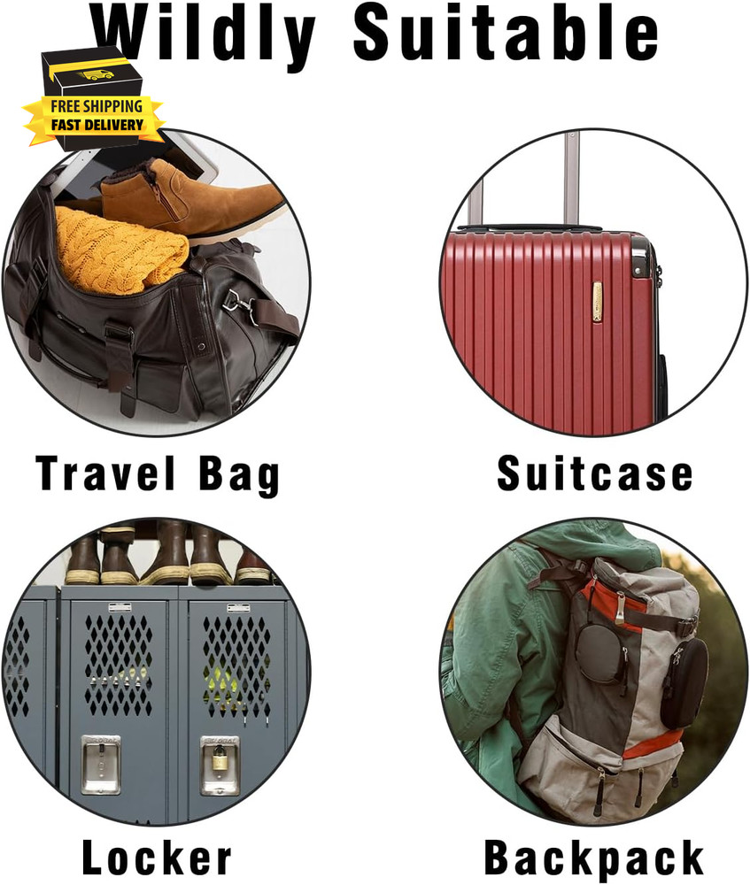 2 Pack Luggage Locks, Mini Suitcase Locks with Keys, Multicolor Small Padlock fo