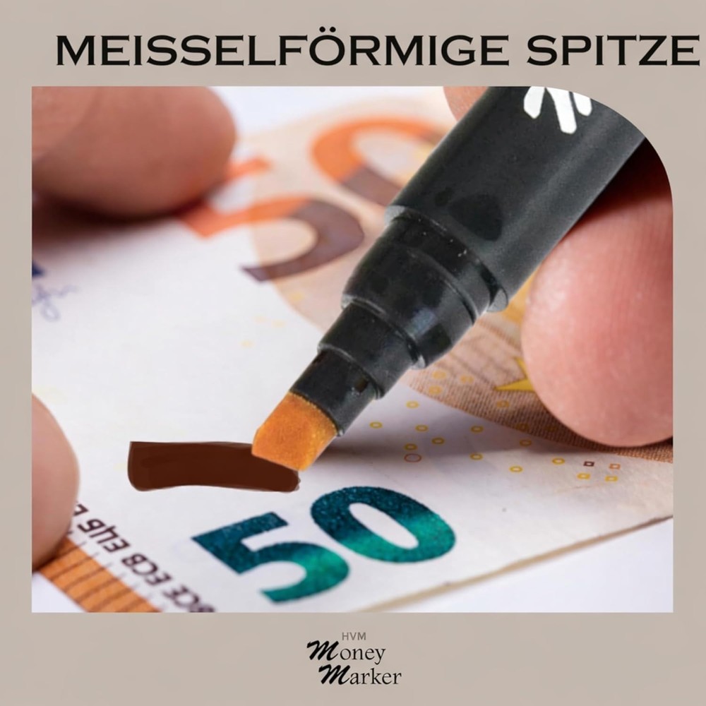 12 Black Counterfeit Money Detector Pens with Chisel Tip