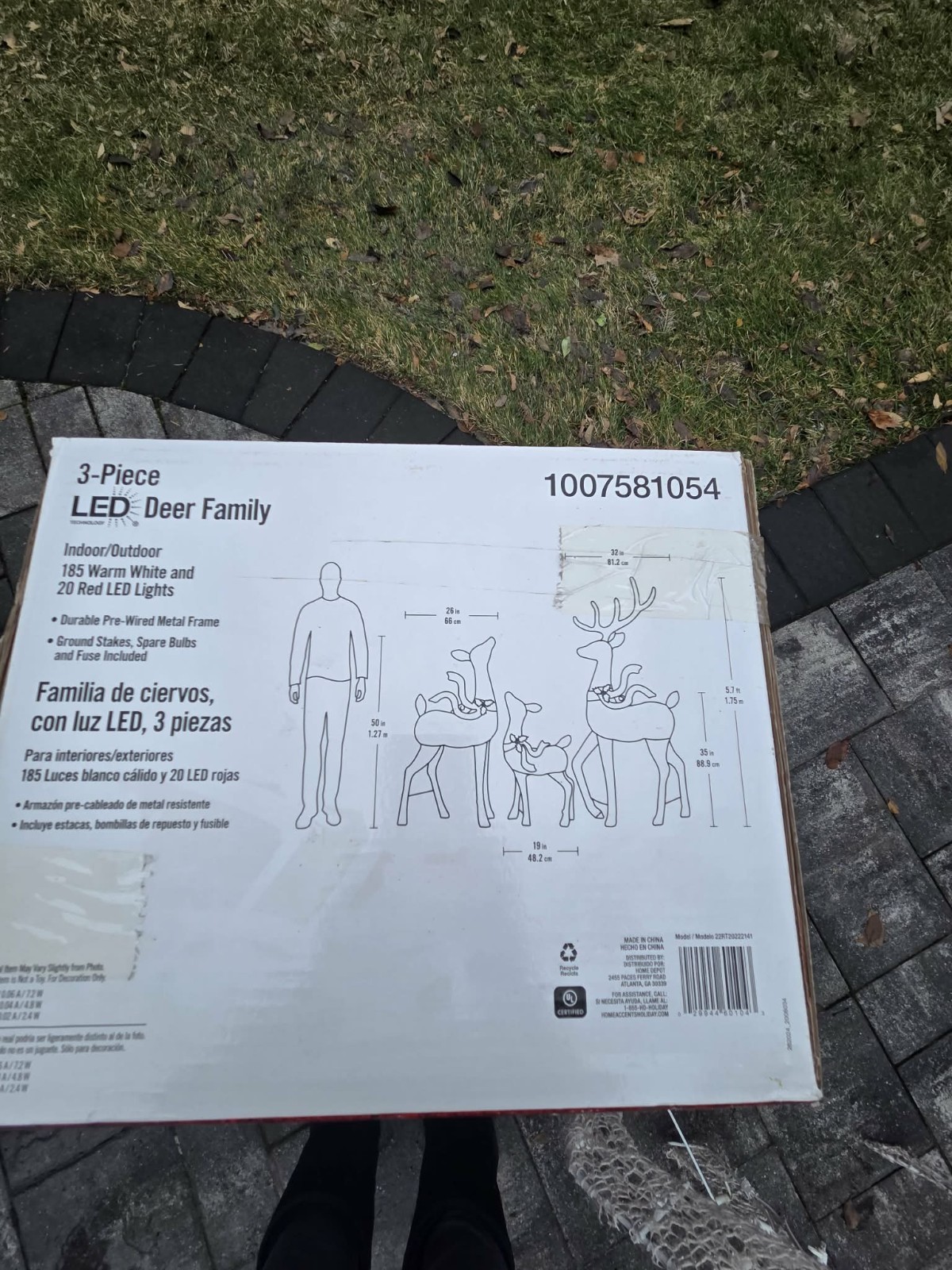 3pc LED Lighted Christmas Deer Family