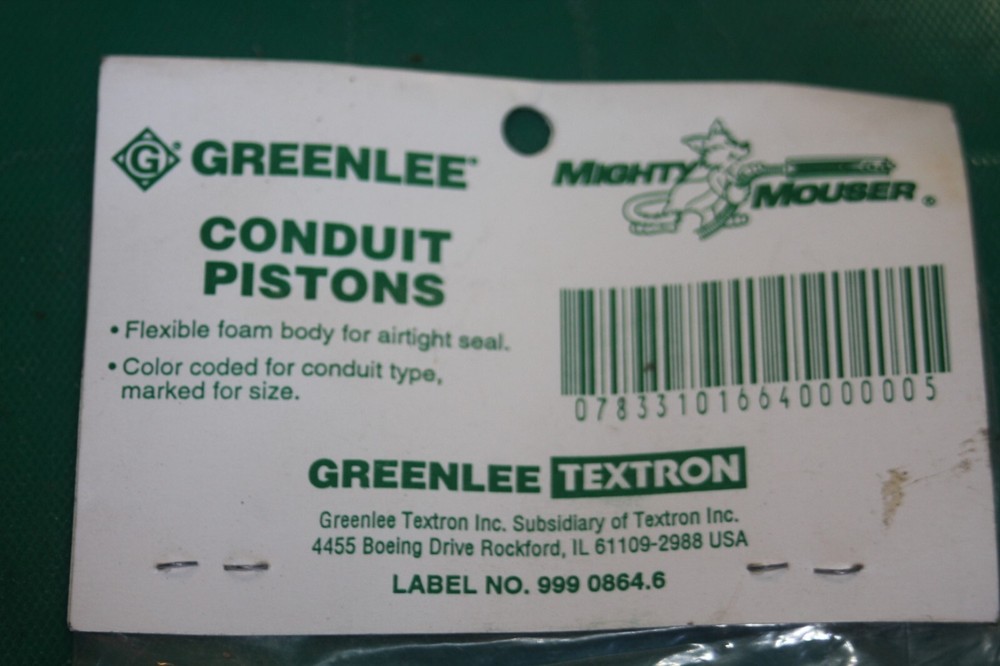 Greenlee 608 Single Piston for 1/2" Conduit