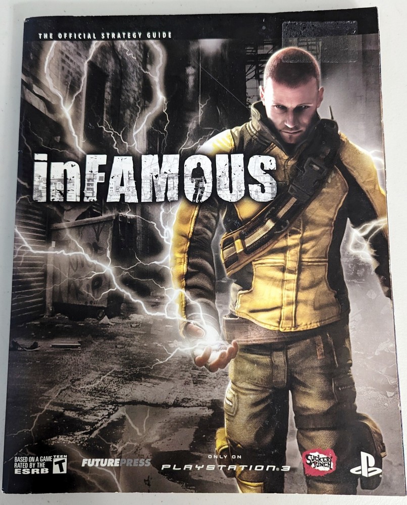 Infamous Official Game Strategy Guide Brady Games W/ Map