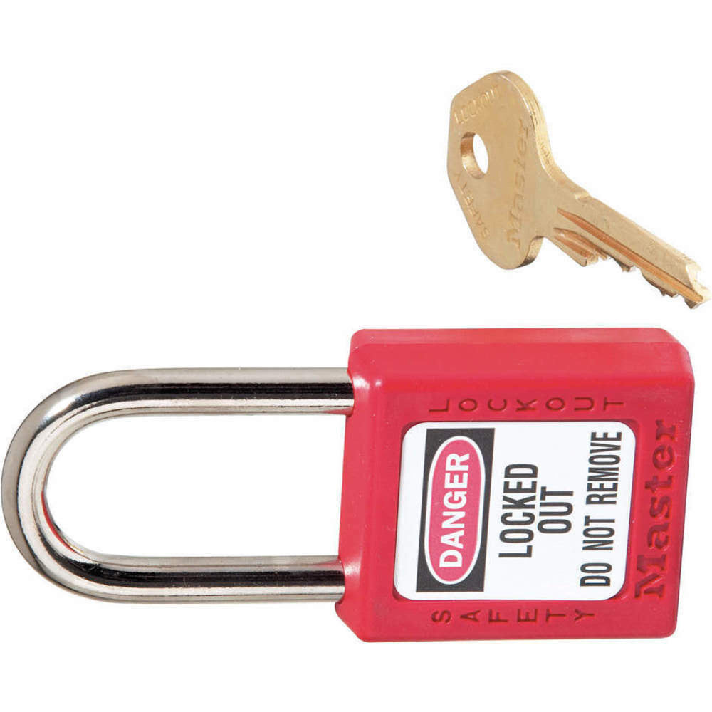 Master Lock 4FG03 Red Lockout Padlock Different Key Type Thermoplastic Body New
