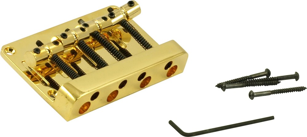 WD Import 4 String Bass Bridge Gold