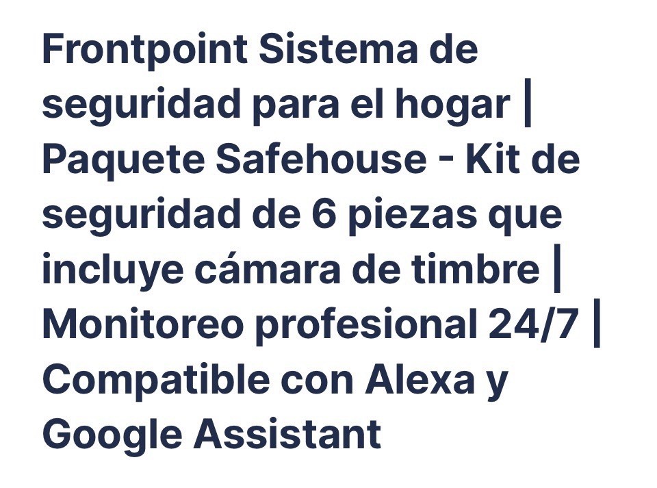 Frontpoint Safehouse Wireless Security Kit, Doorbell Camera, Alexa, Google