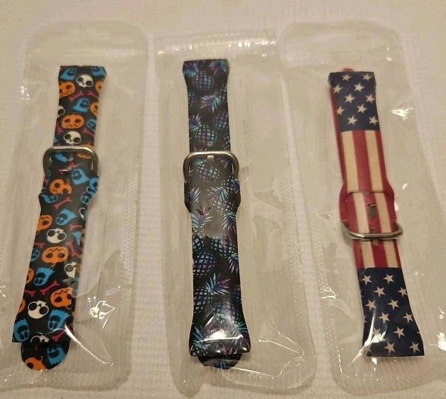 PACK 3 Silicone Bands Compatible for Fitbit Charge 4 / Fitbit Charge 3 / Charge