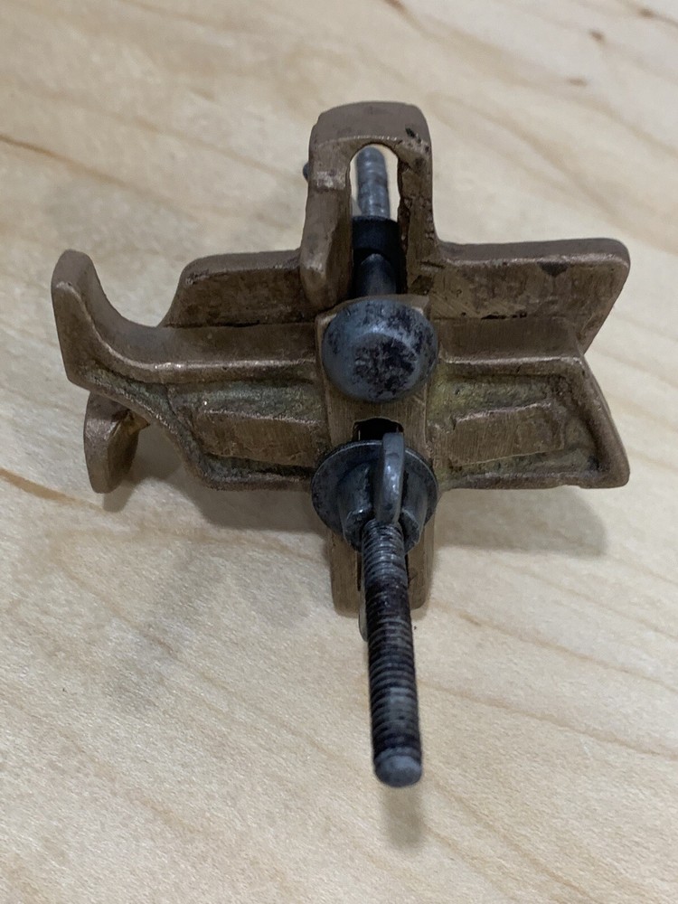 Vintage Stanley N0.49 Bronze Adjustable Auger Bit Gauge Solid Bronze.