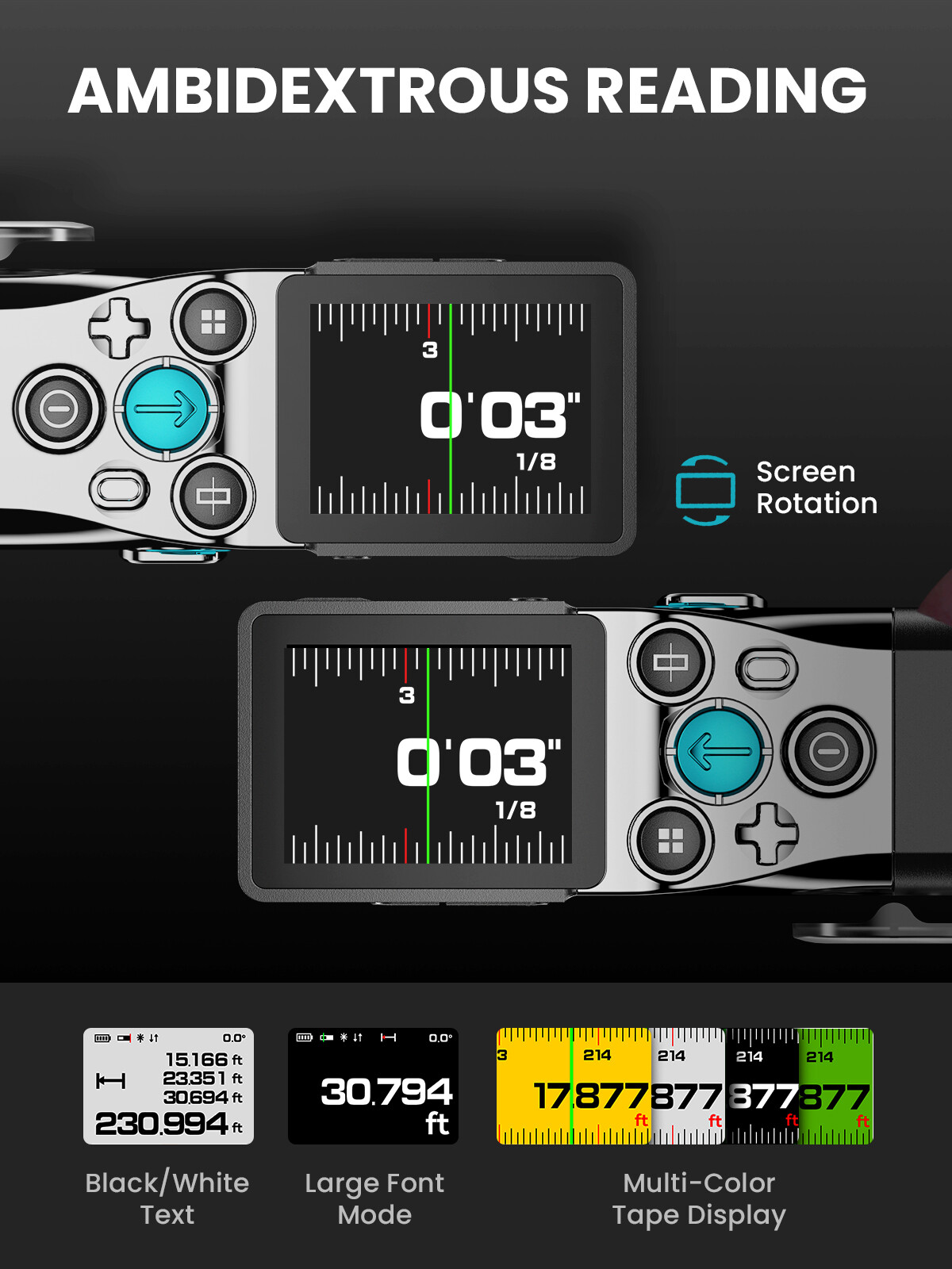 Mileseey 330 FT Digital Tape Measure with Green Laser Replaceable Blades Tape