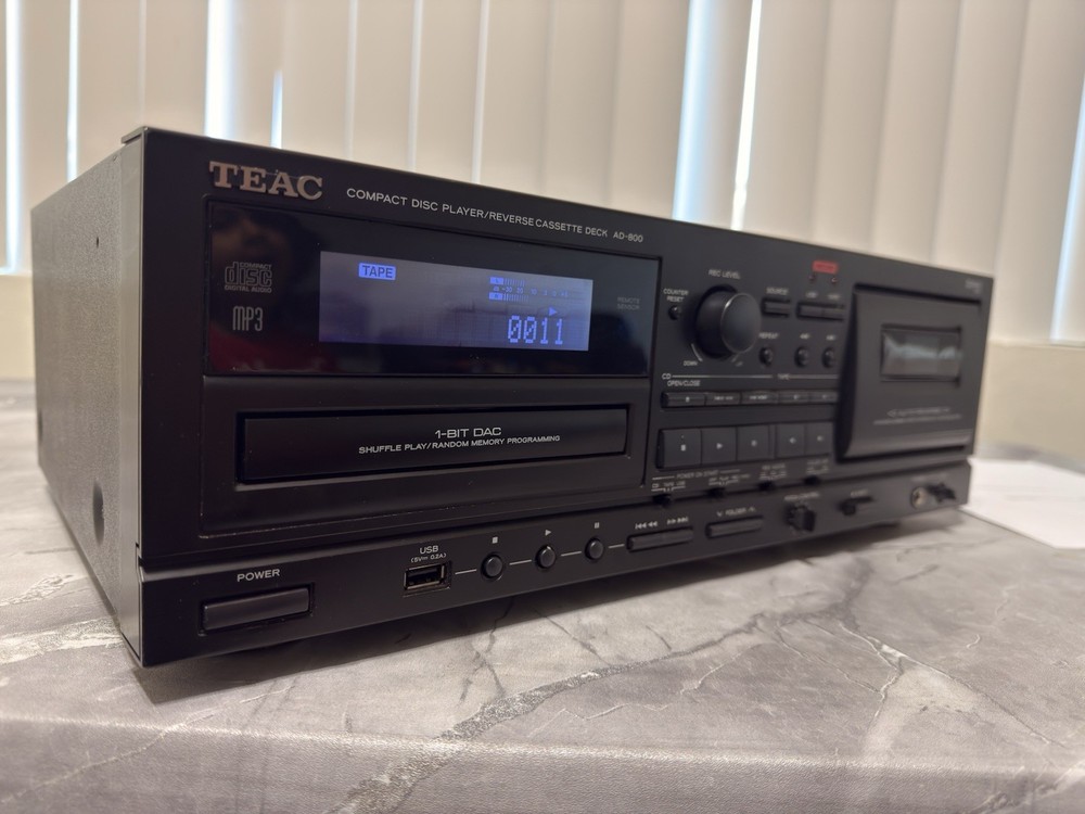 TEAC AD-800 CD Player / Reverse Cassette Deck💥READ💥only Tape & USB Work 💥