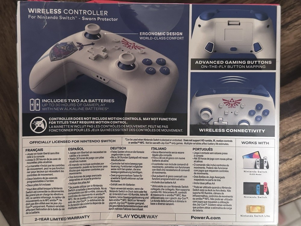 PowerA Zelda Sworn Protector Wireless Controller Nintendo Switch New