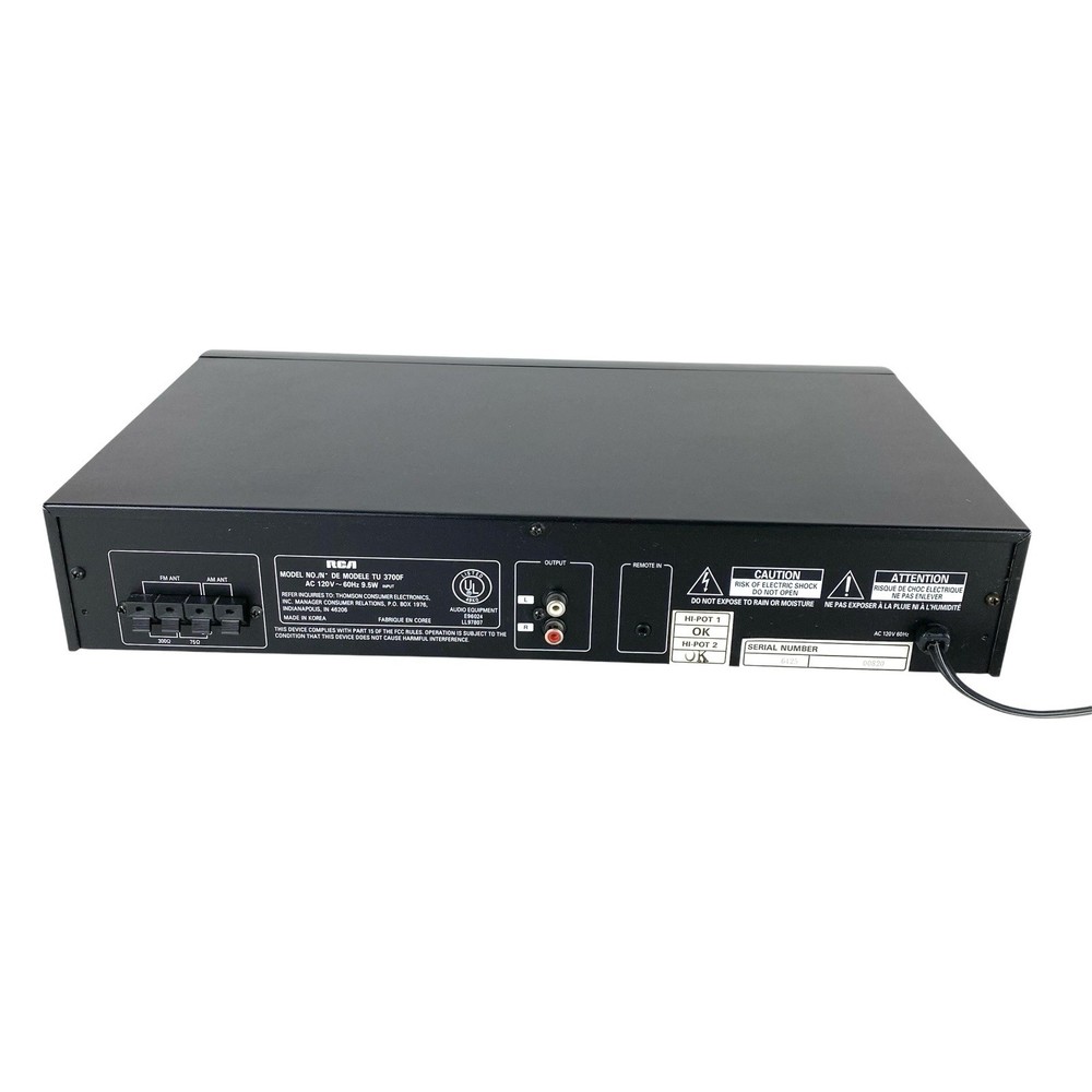 RCA TU 3700F AM/FM Stereo Synthesized Tuner Tested Programable Memory