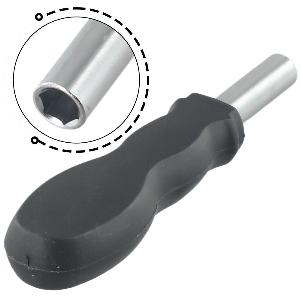 1pc Soft Grip Rubber Hexagonal Screwdriver Bits Extension Handle Tool 126mm