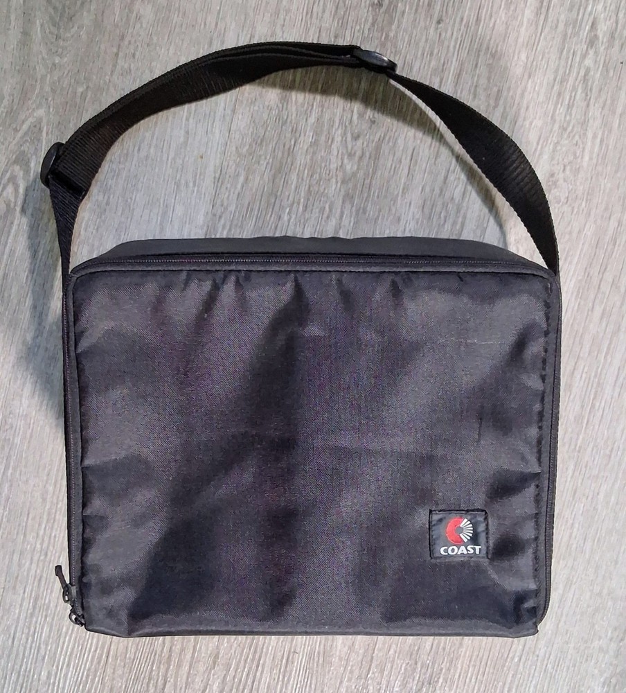 Vintage COAST 30-CD Carry Case Storage Black Zip & Strap Compact Disc