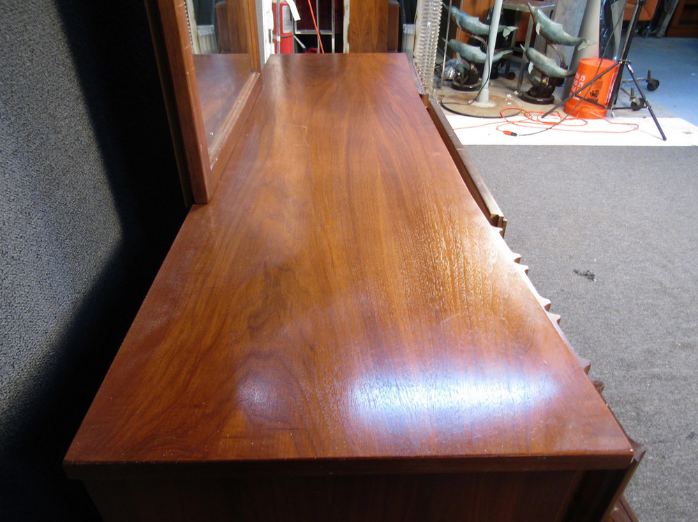 Mid-Century Walnut Sideboard w\ Mirror