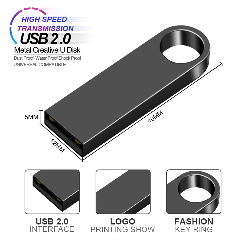 Bulk - ( 5 Pack ) 32GB Metal Key USB 2.0 Flash Drive Memory Stick Storage U Disk