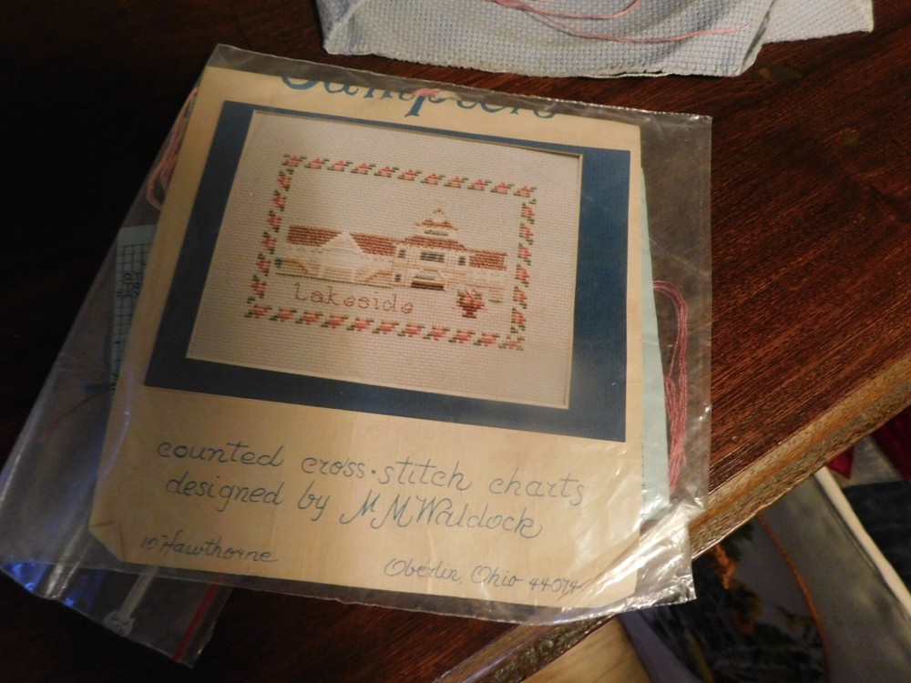 Lakeside Oberlin Sampler Cross Stitch Panel Completed