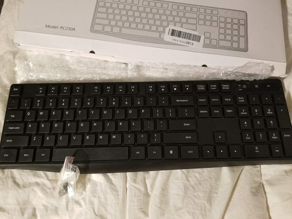 Wireless Keyboard, Model PC230A, Black