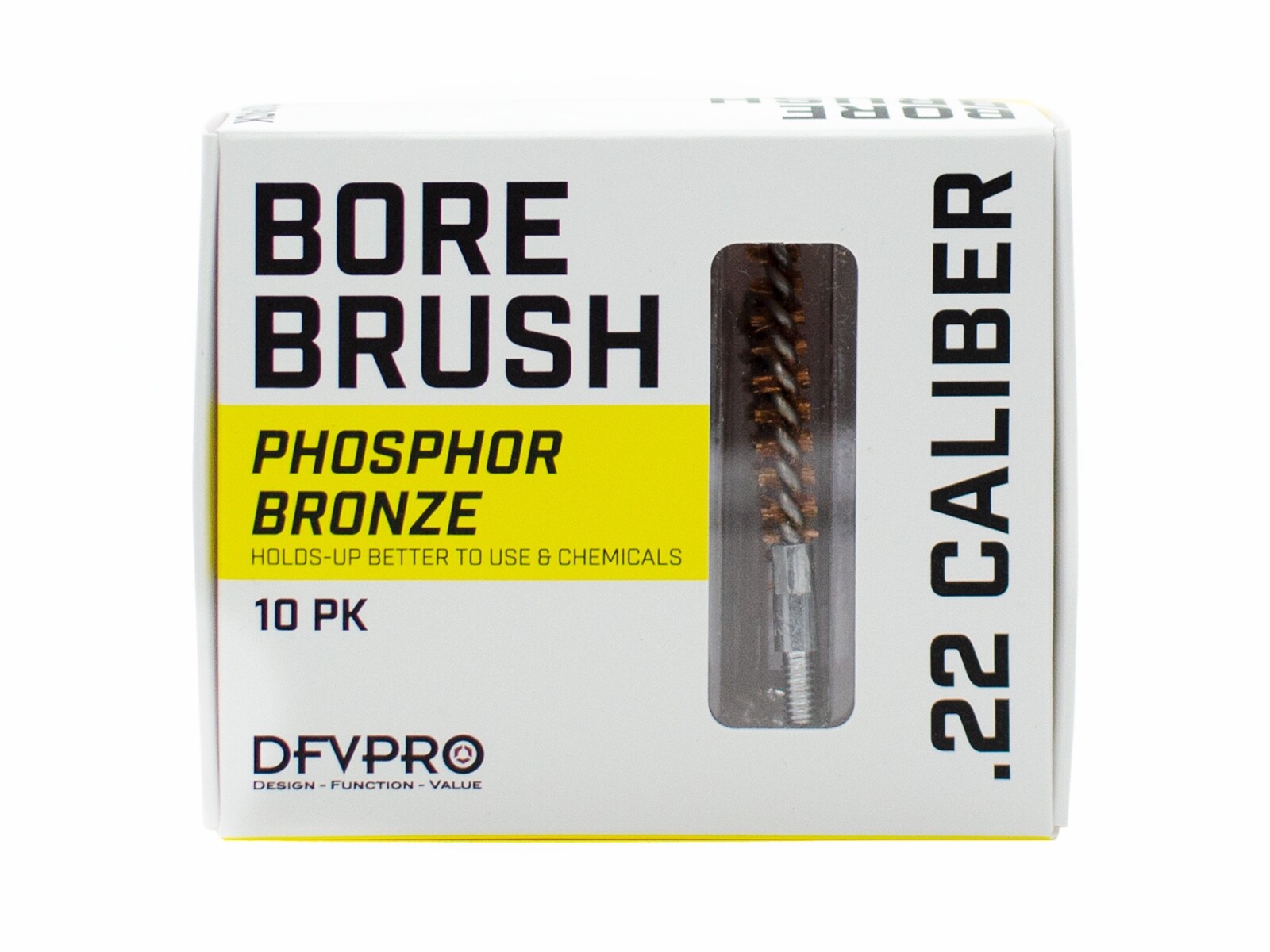 10 Pack- .22 Cal Phosphor Bronze Bore Brushes for Gun Cleaning and Maintenance