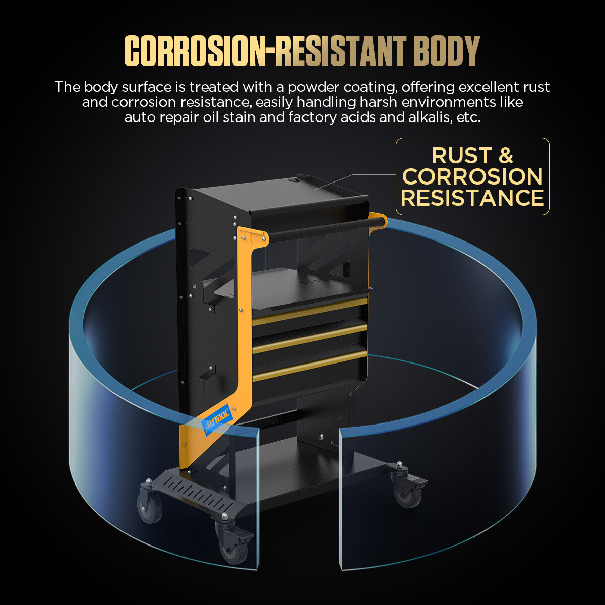 4 Tier Rolling Tool Cart Workshop For ECU Reprogramming Power Suppl Diagnostic