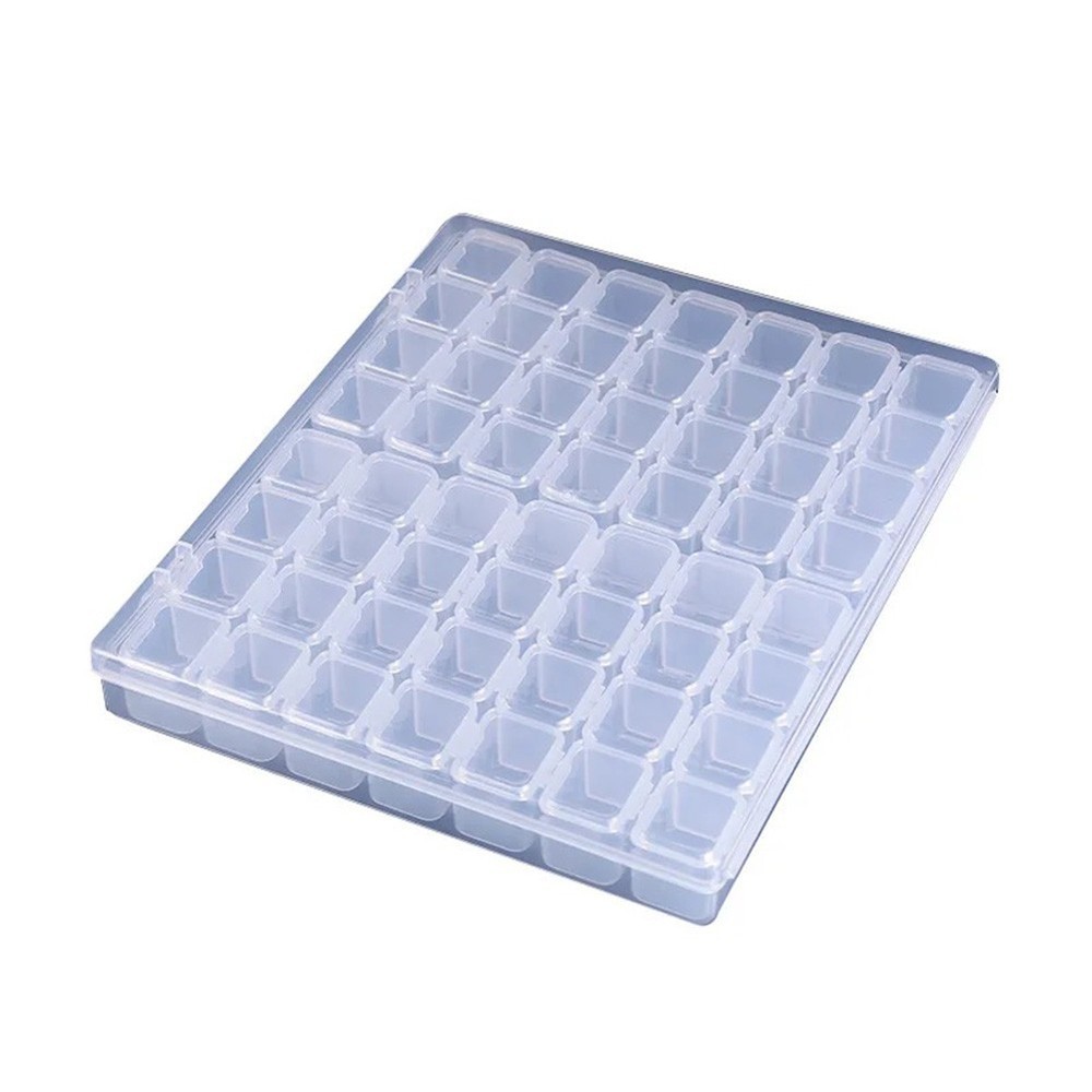 56 Compartment Storage Box Safe Closure Transparent Compact Multi-purpose