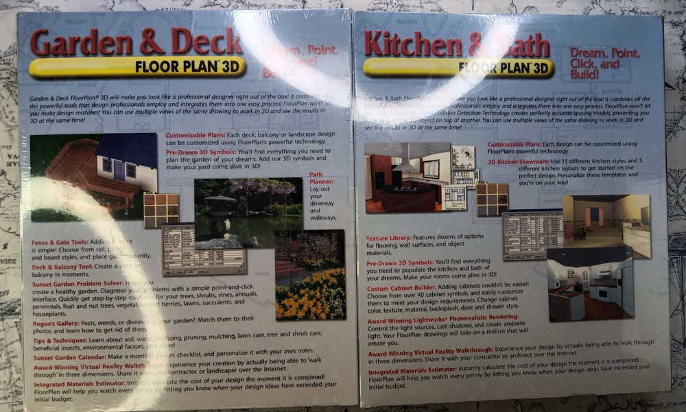 IMSI Floor Plan 3D 2-Pack Bundle Ver. 6 Windows XP PC CD-ROM Big Box New/Sealed