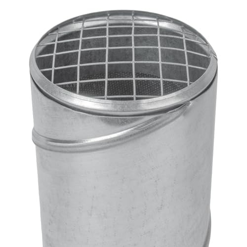 Ø4 Inch Duct Cover – Galvanized Steel Round Duct Cap with Mesh Screen Ø 4 Inch