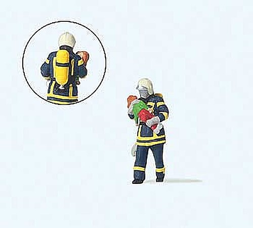 Preiser Fireman Saving Child - #28251