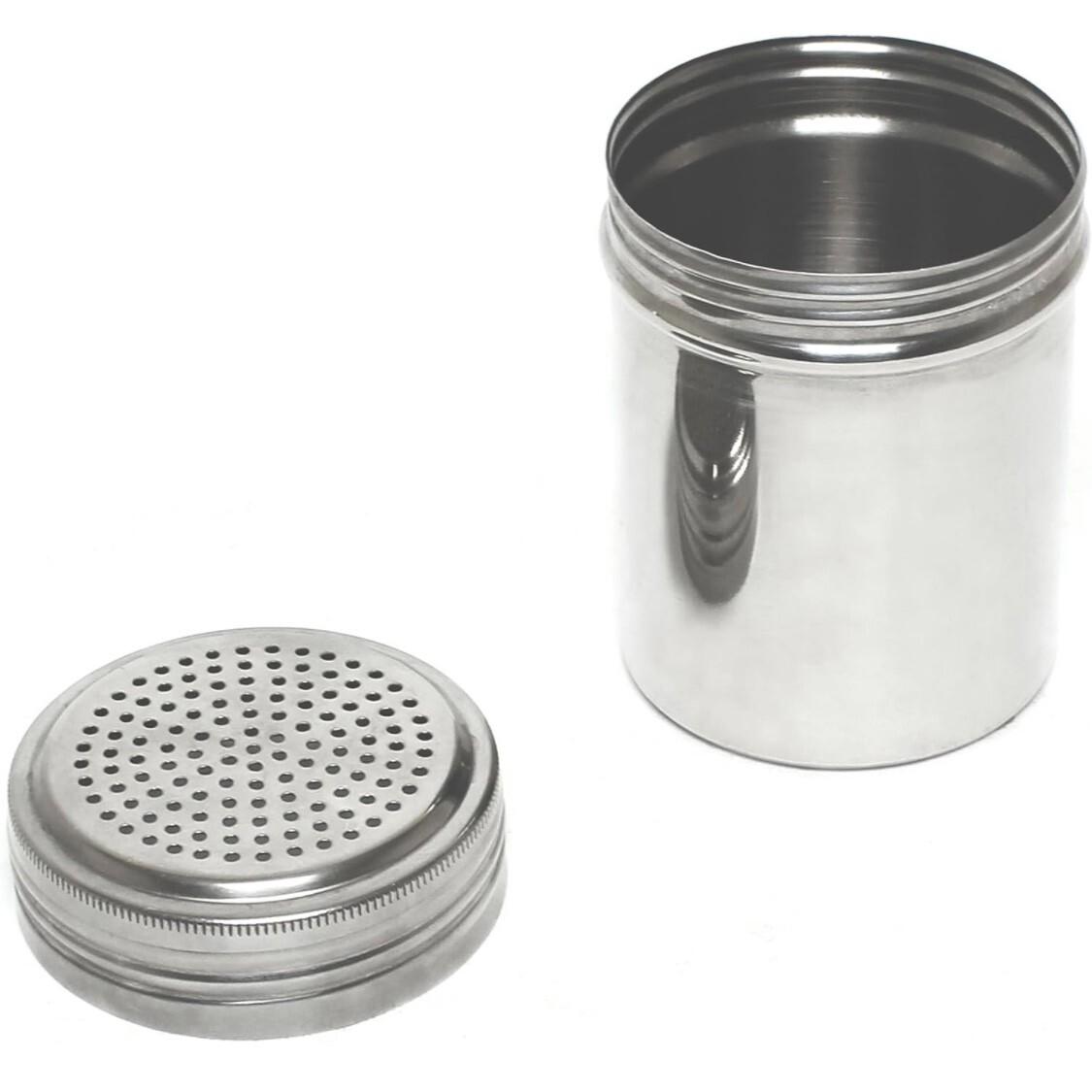 Set of 2 Stainless Steel Shaker Great for Salt Pepper Sugar Cinnamon