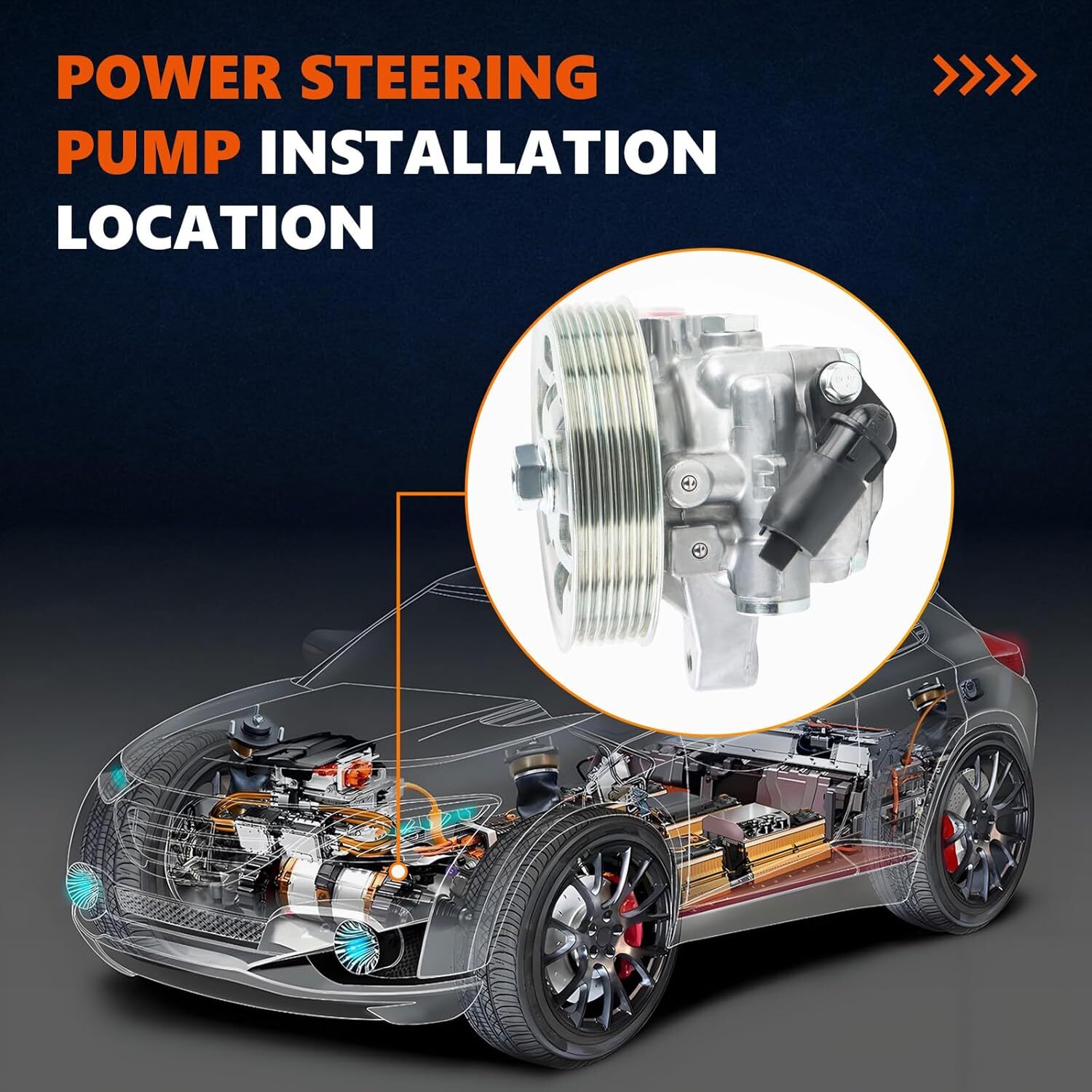 Power Steering Pump w/ Pulley for 2002-2006 Acura RSX Honda Element CR-V 21-5419