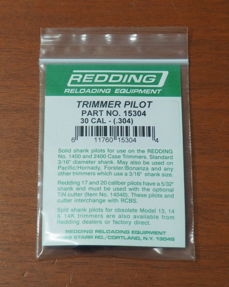 Redding Trimmer Pilot-.30 Caliber (15304) .304 Diameter