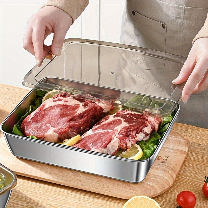 5 pcs Stainless Steel Food Storage Containers with Lids Leakproof, Stackable