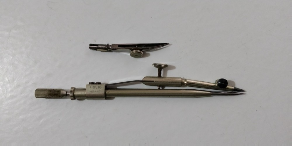 Vintage Riefler High Quality Precision Drafting Tool For Precise Circles Compass
