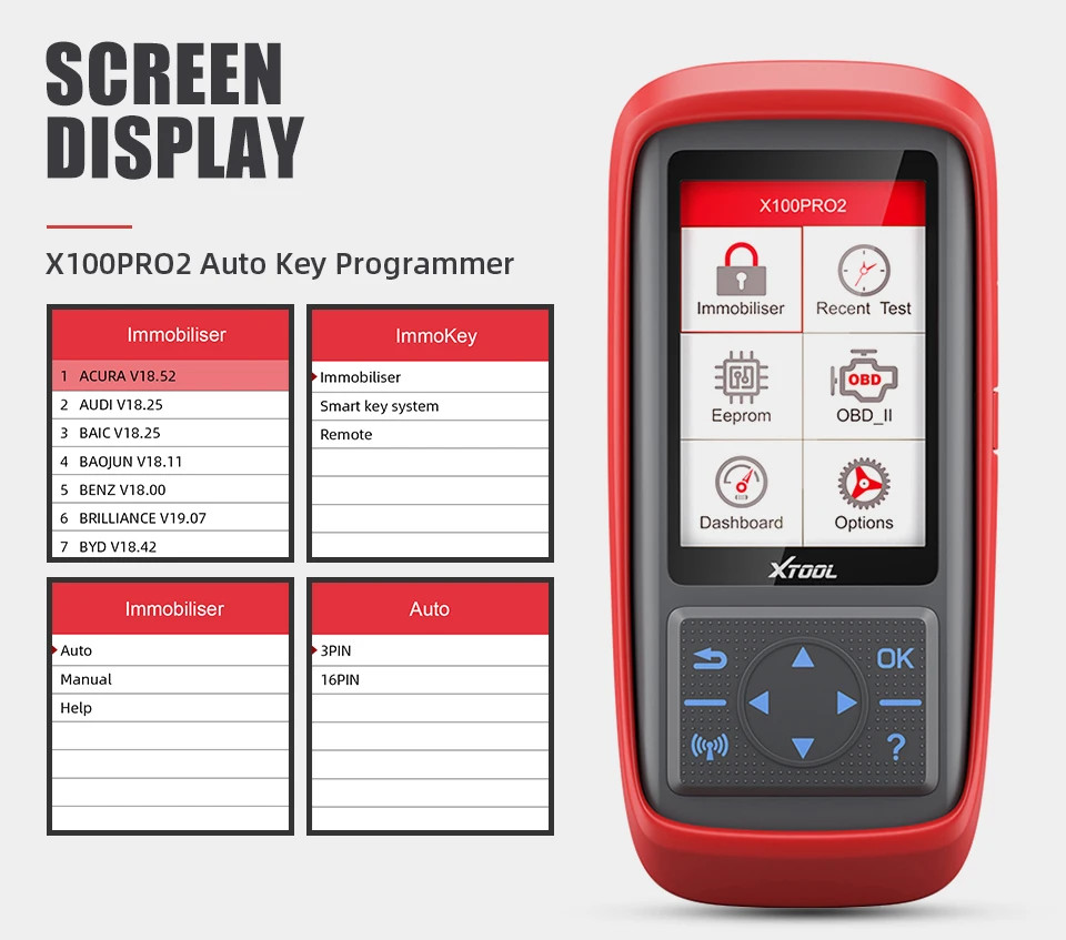 XTOOL X100 Pro2 Auto Key Diagnostic Tool New IMMO Car OBD2 Scanner EEPROM