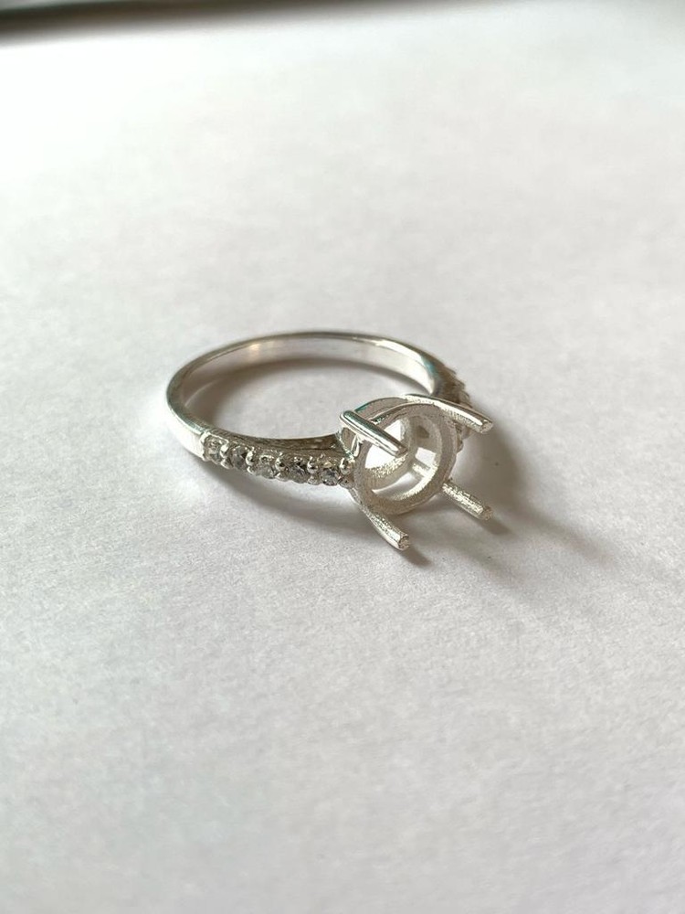 Sterling Silver Ring Blanks, 8 mm Round 925 Silver Ring Setting Bulk Order Sale