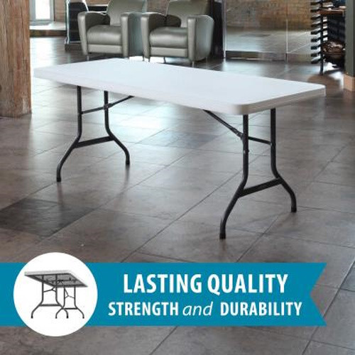 Lifetime 22901 6' White Granite Folding Table