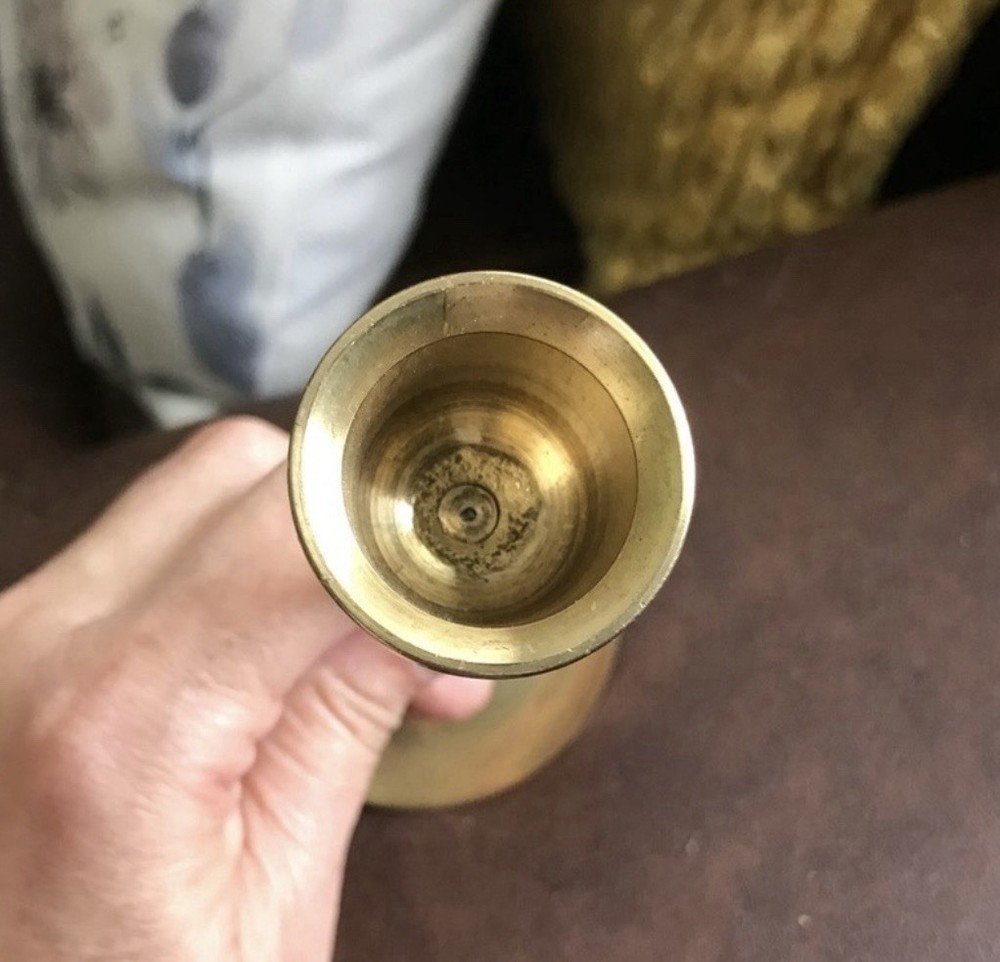 Vintage Solid Brass Elegant Gold Candlestick Holder Tabletop for Candlesticks 6”