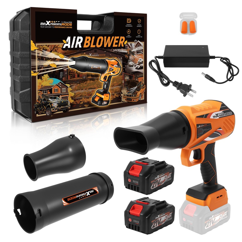 maXpeedingrods 550CFM Cordless Leaf Blower 2 Battery Variable Speed Lightweight