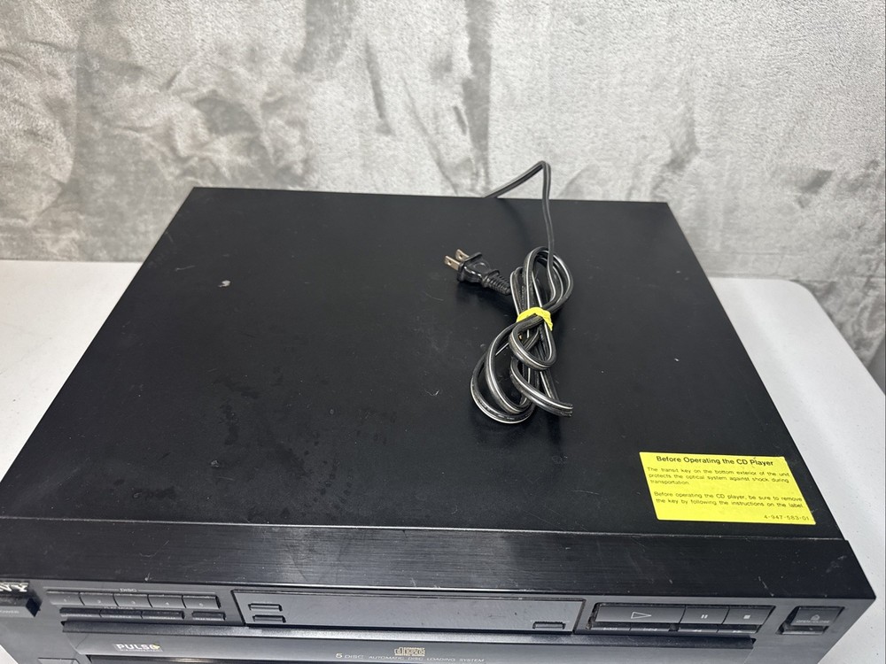 Sony CDP-C211 5-Disc Carousel CD Compact Disc Changer Player - Tray Doesn’t Open
