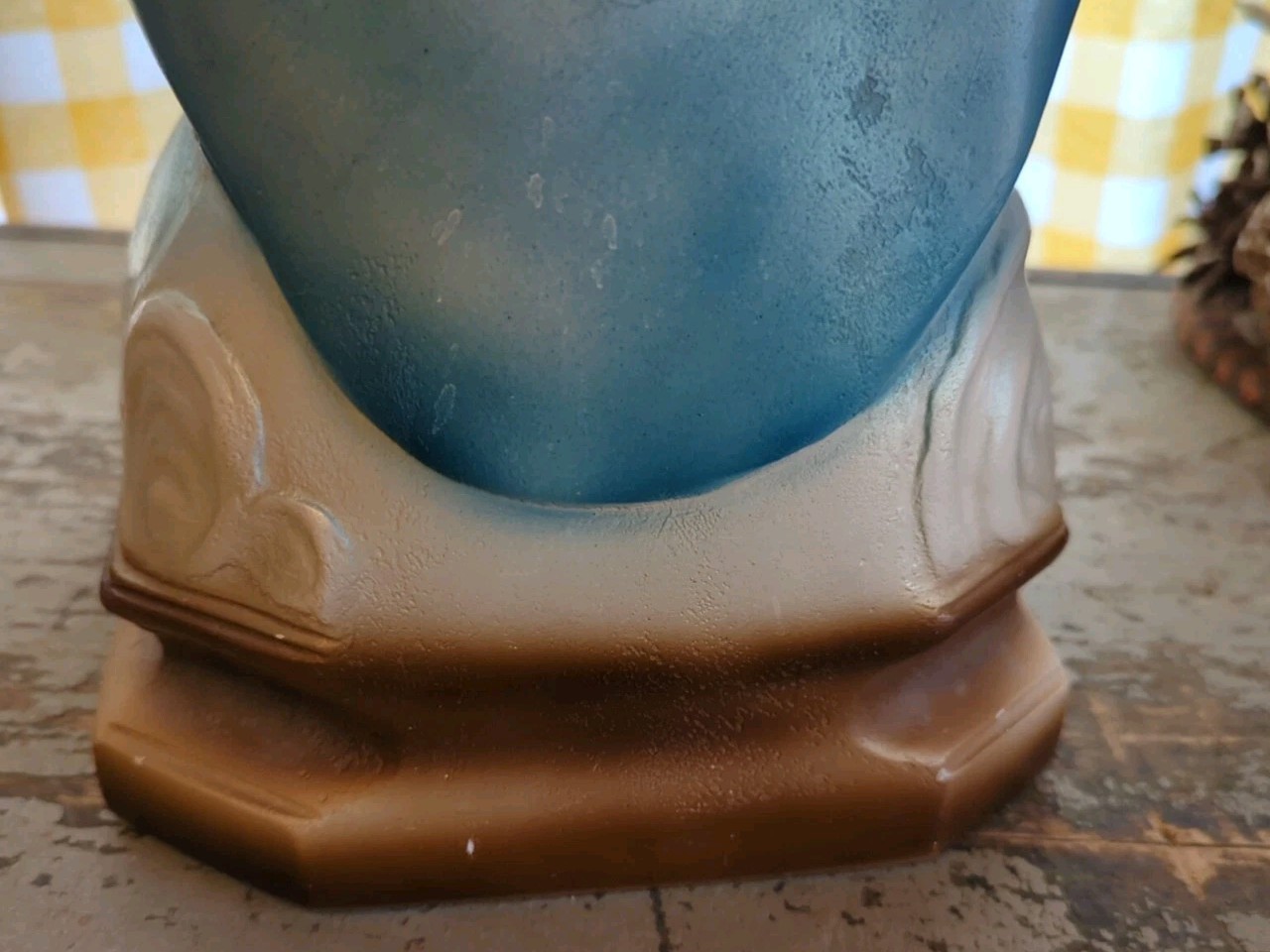 Beautiful Older Plaster Chalkware Statue of Mary, Our Lady of Grace, 26 1/4" T