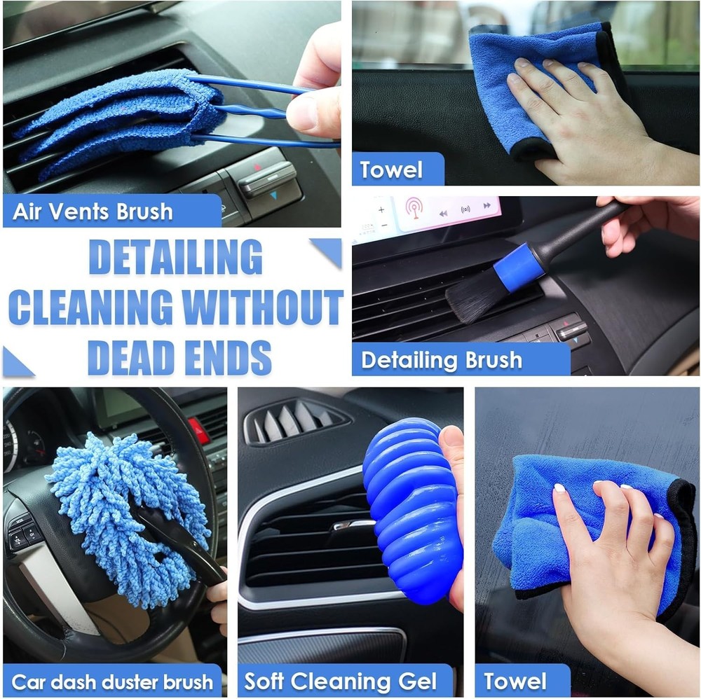 High Performance Car Detailing Set: Handheld Vacuum & Gift-Ready Accessories