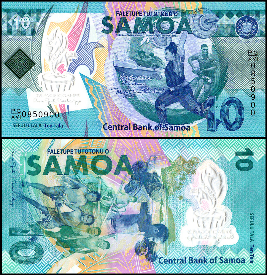 Samoa 10 Tala, 2019, P-45, UNC, Commemorative, Polymer