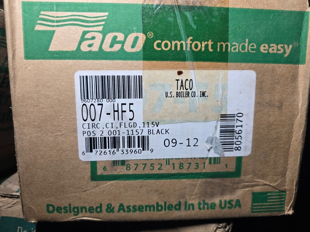 Taco 007-HF5 Circulator Pump "Black"
