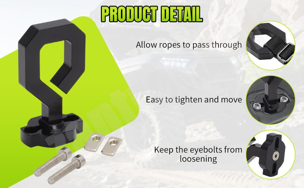 For CFMoto Quick Attach ATV & UTV – 2 Pack Eye Bolt Tie Down & Accessory Anchor