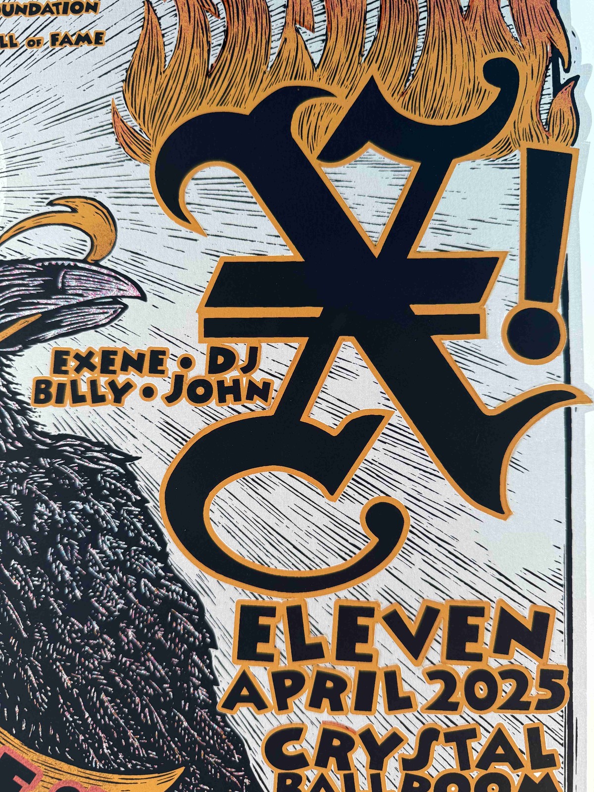 X Exene, DJ, Billy, John + The Delines Crystal Ballroom 2025 Signed Gary Houston