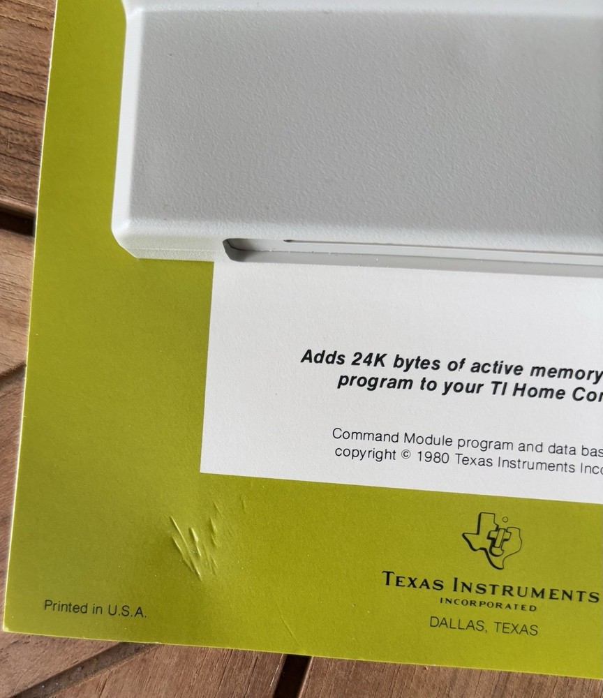 Texas Instruments TI-99/4A Personal Real Estate & Command Module Book