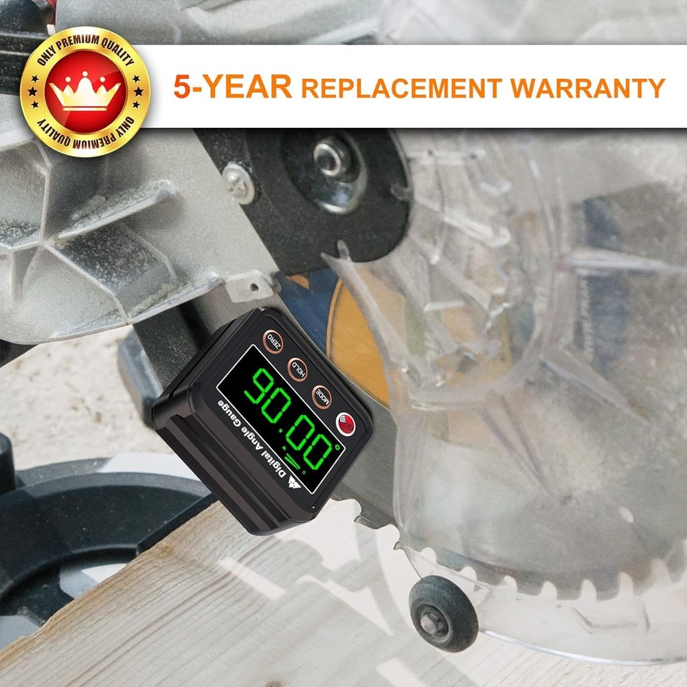 High-Accuracy Mini Digital Level Protractor with Backlit Display & Magnetic Base