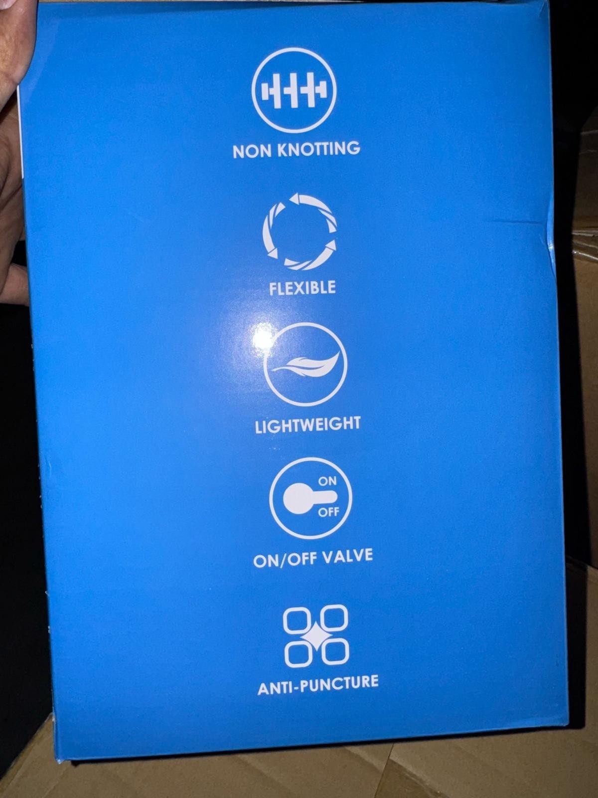 50 Feet 304 Stainless Steel Metal Garden Hose with Solid Brass Nozzle, Lightweig