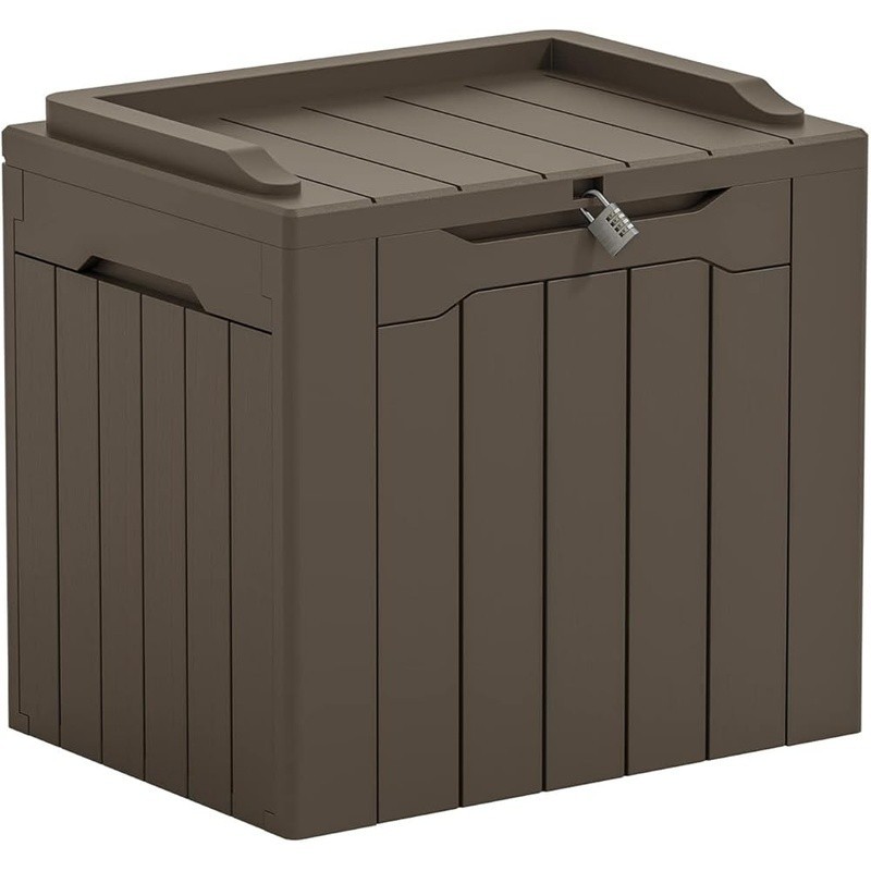 Weatherproof Outdoor Storage Box Lockable Security Multi-Purpose Deck Organizer